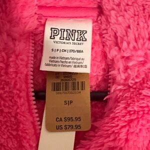PINK Victoria's Secret Fuzzy Jacket - Bright Pink